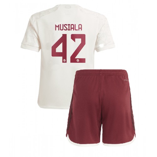 Dětský Fotbalový dres Bayern Munich Jamal Musiala #42 2023-24 Třetí Krátký Rukáv (+ trenýrky)